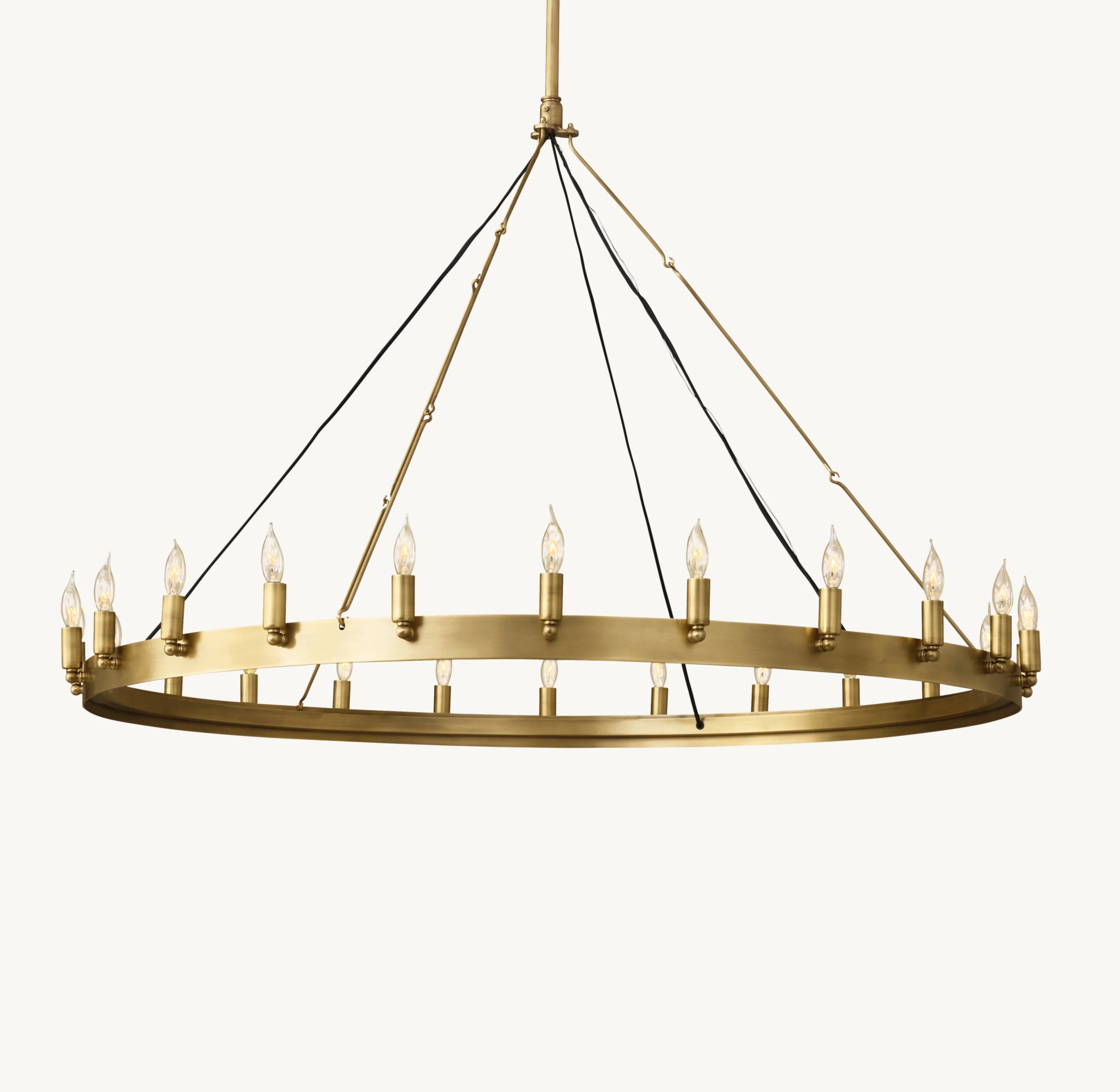 50 Inch Vintage Filament Bent Tip Candle Round Chandelier - Camino