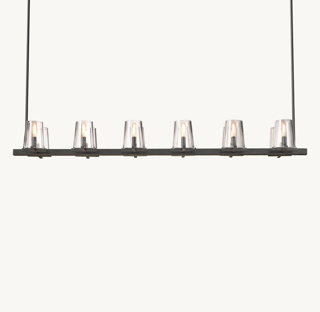60 Inch Hurricane Candle Linear Chandelier - Pauillac