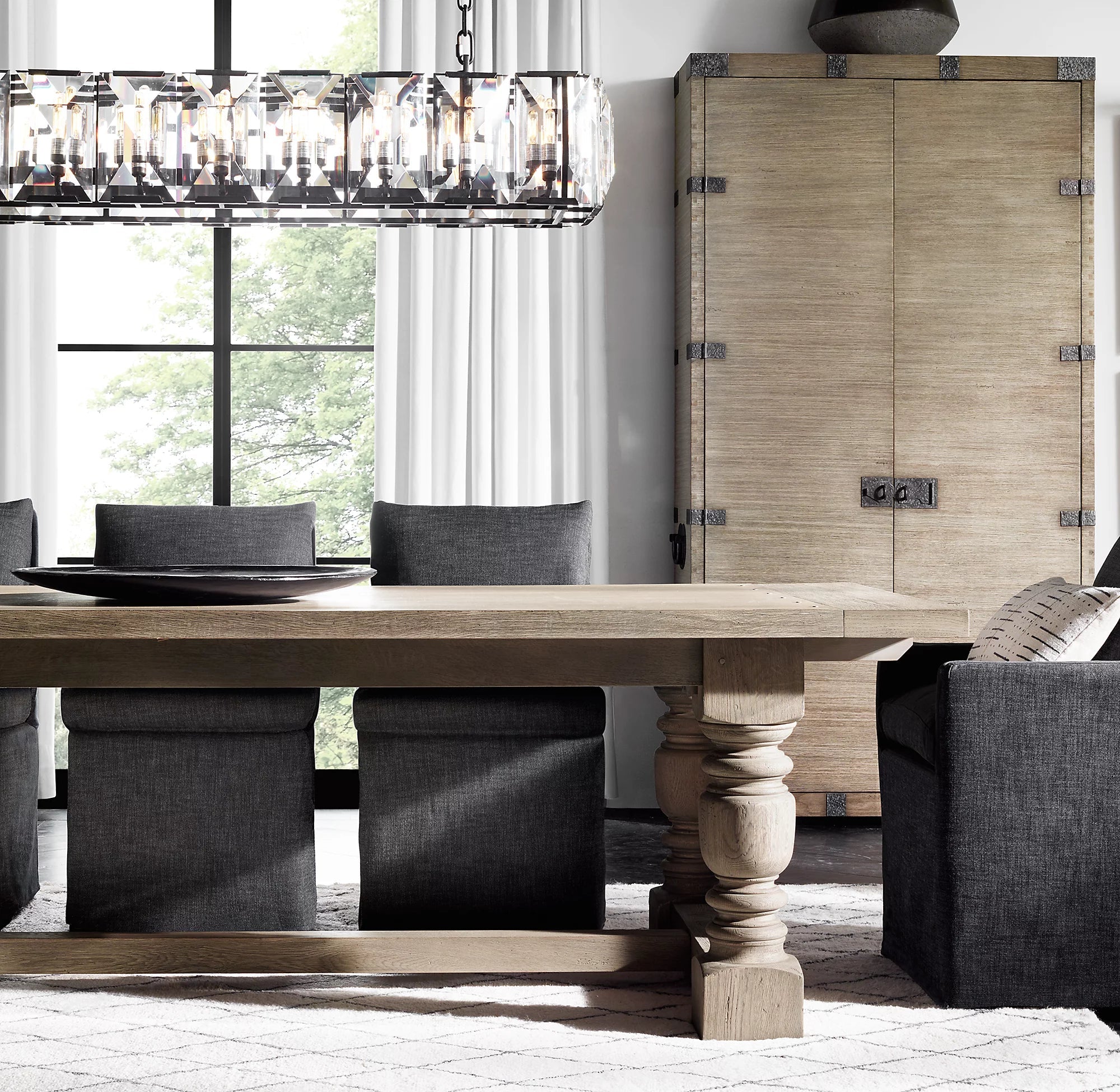 74 Inch Crystal Rectangular Chandelier – Harlow