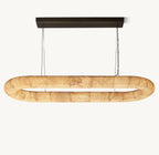 57 Inch Lisse Oval Alabaster Chandelier - Rivage