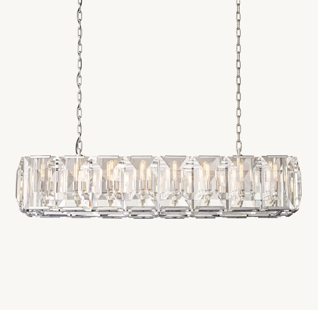 54 Inch Crystal Rectangular Chandelier – Harlow