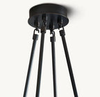 70 Inch Torch Round Chandelier - Verre