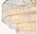 50 Inch Crystal Rod Tiered Chandelier - Amadeo
