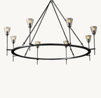 58 Inch Torch Round Chandelier - Verre