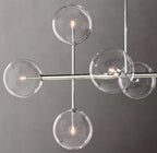 58 Inch Linear Sputnik Globe Glass Chandelier - Mobile
