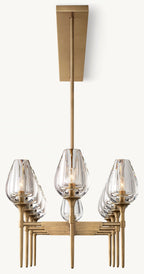 65 Inch Torchiere Crystal Linear Chandelier - Tulip