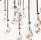 60 Inch Raindrop Glass Round Chandelier – Ava
