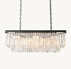 39 Inch Crystal Prism Rectangular Chandelier - Odeon
