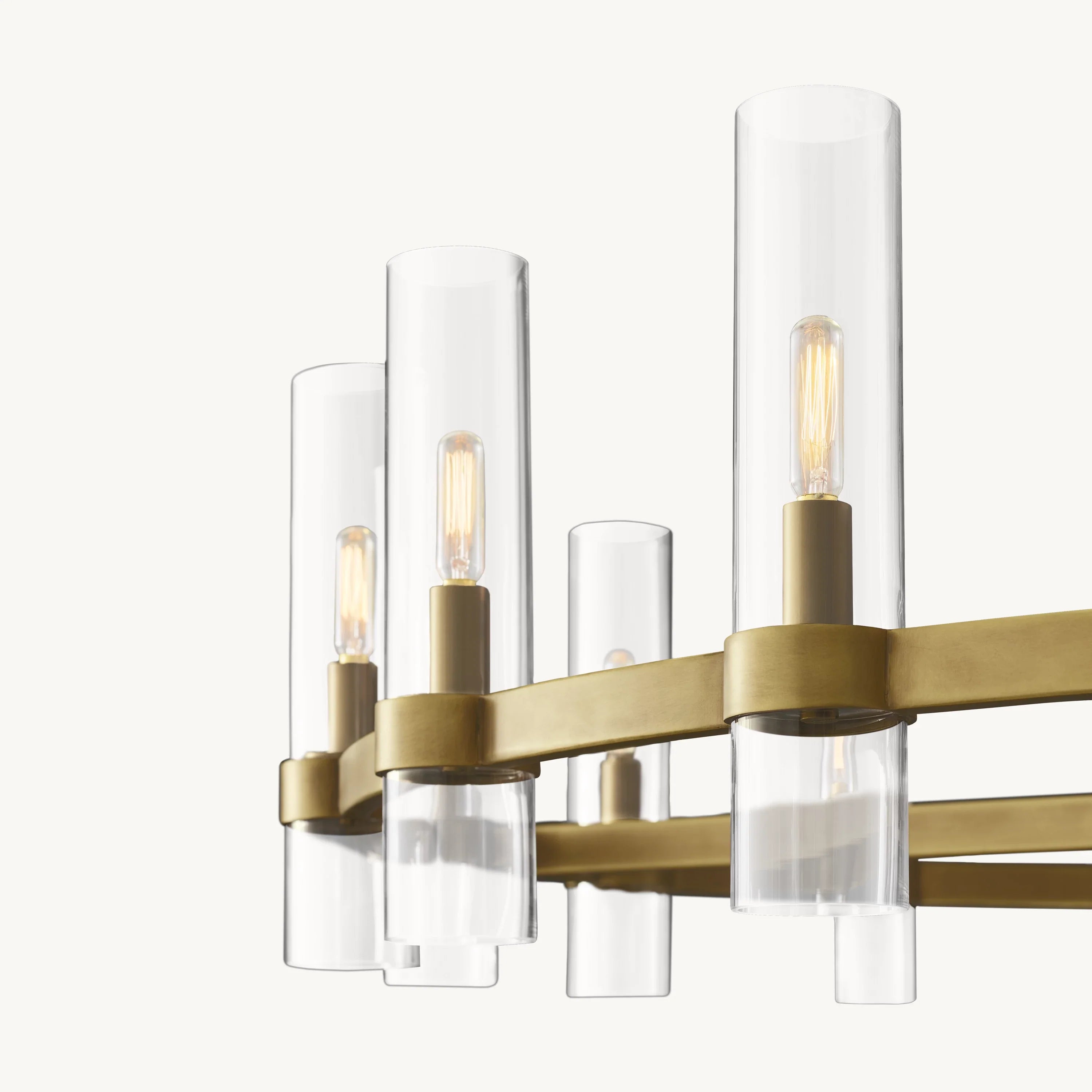 60 Inch Cylindrical Glass Candle Round Chandelier - Ravelle