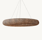 59 Inch Smoked Crystal Bead Round Chandelier - Halo
