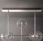 58 Inch Linear Sputnik Globe Glass Chandelier - Mobile