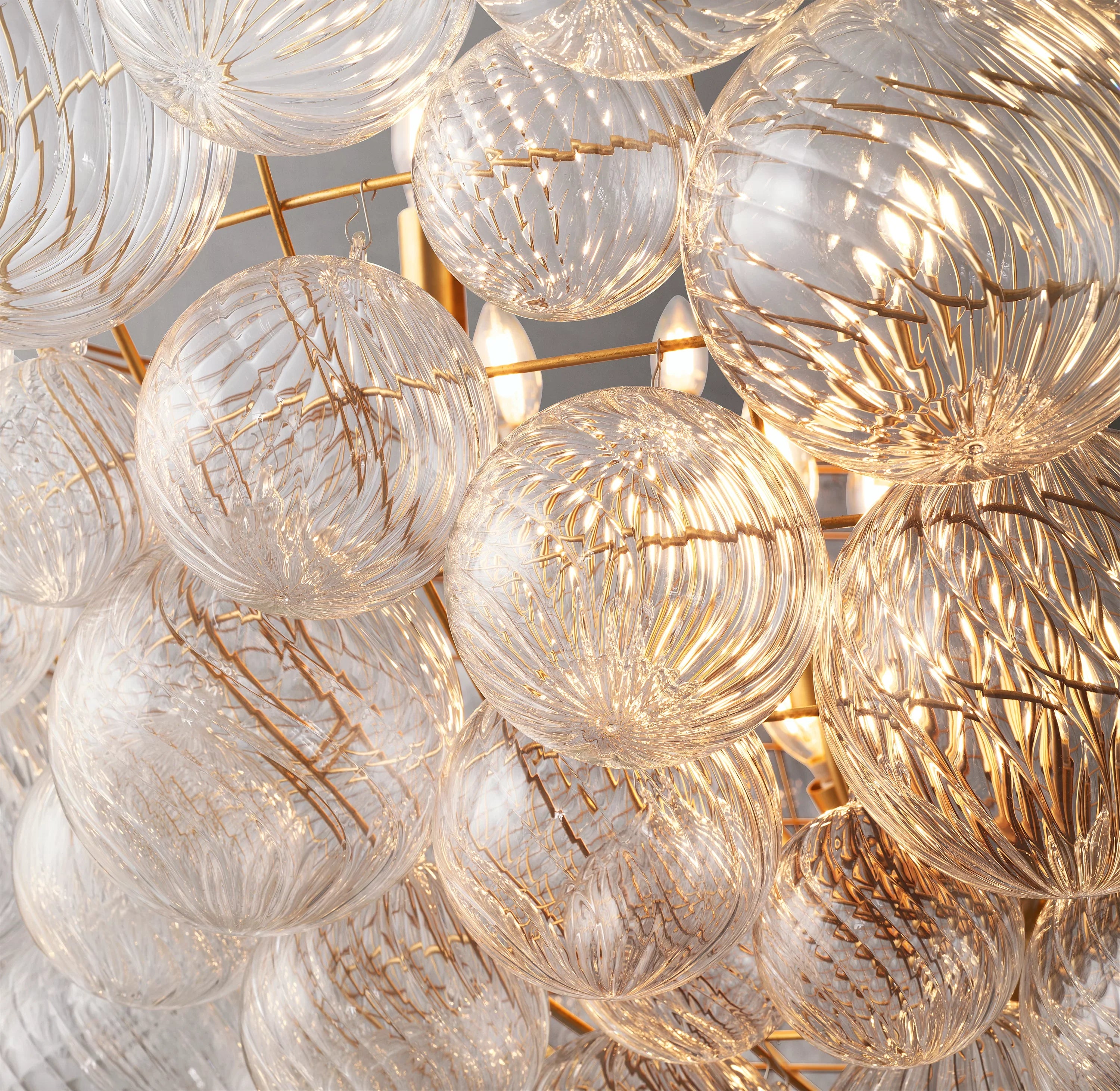 56 Inch Glass bubble Chandelier - Talia