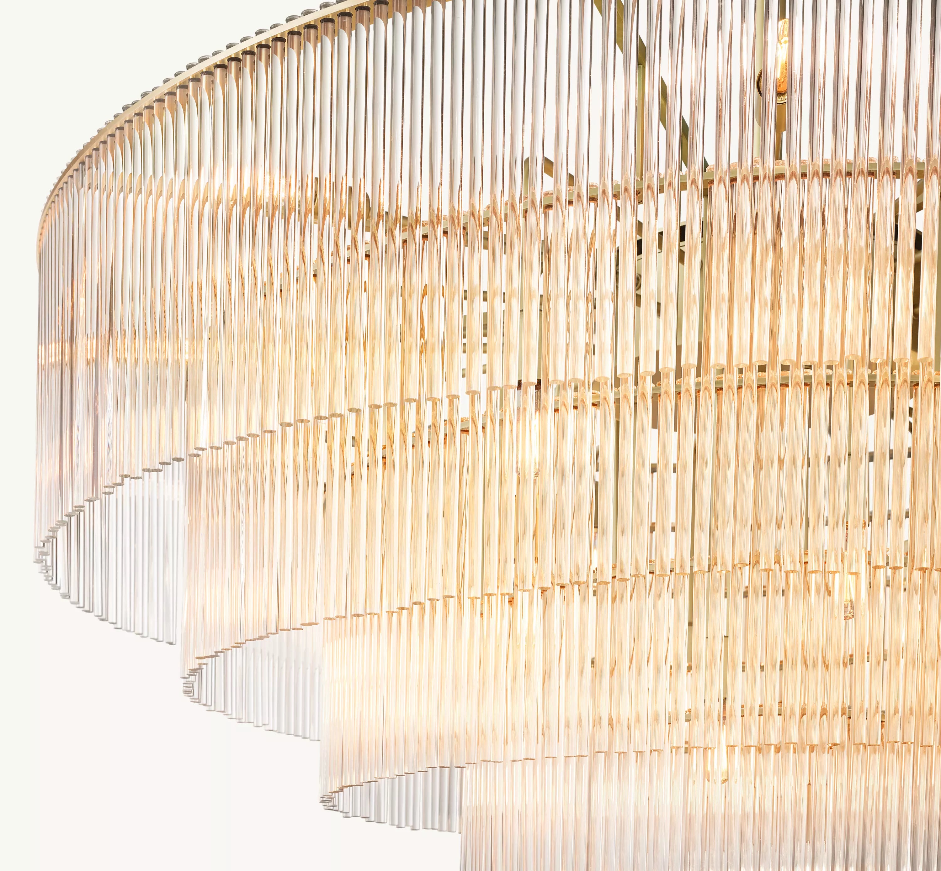 36 Inch Crystal Rod Tiered Chandelier - Amadeo
