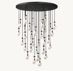 60 Inch Raindrop Glass Round Chandelier – Ava