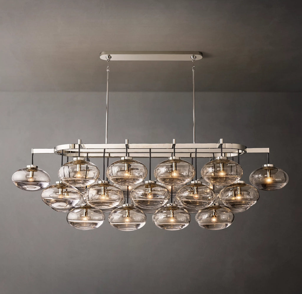 72 Inch Glass Bubble Oval Chandelier - Cabrette