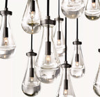 47 Inch Raindrop Glass Round Chandelier – Ava