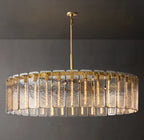 60 Inch Textured Glass Round Chandelier - Calamette