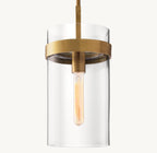 8 Inch Cylindrical Glass Pendant Light - Ravelle
