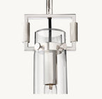 7 Inch Clear Glass Long Cylinder Pendant Light - Machinist