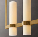 54 Inch Cylindrical Milk Glass Linear Chandelier - Ravelle