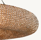 41 Inch Smoked Crystal Bead Round Chandelier - Halo