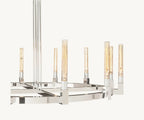 60 Inch Fluted-Glass Candlestick Round Chandelier - Cannele
