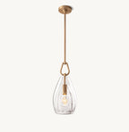 6 Inch Flute Crystal Pendant Light - Botanist