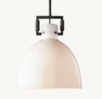 14 Inch Milk Glass Dome Pendant Light - Machinist