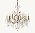 28 Inch Candelabra Crystal Chandelier - Rococo