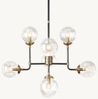 34 Inch Clear Glass Sputnik Globe Chandelier - Bistro