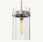 8 Inch Cylindrical Glass Pendant Light - Ravelle