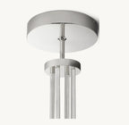 36 Inch Fluted-Glass Candlestick Round Chandelier - Cannele