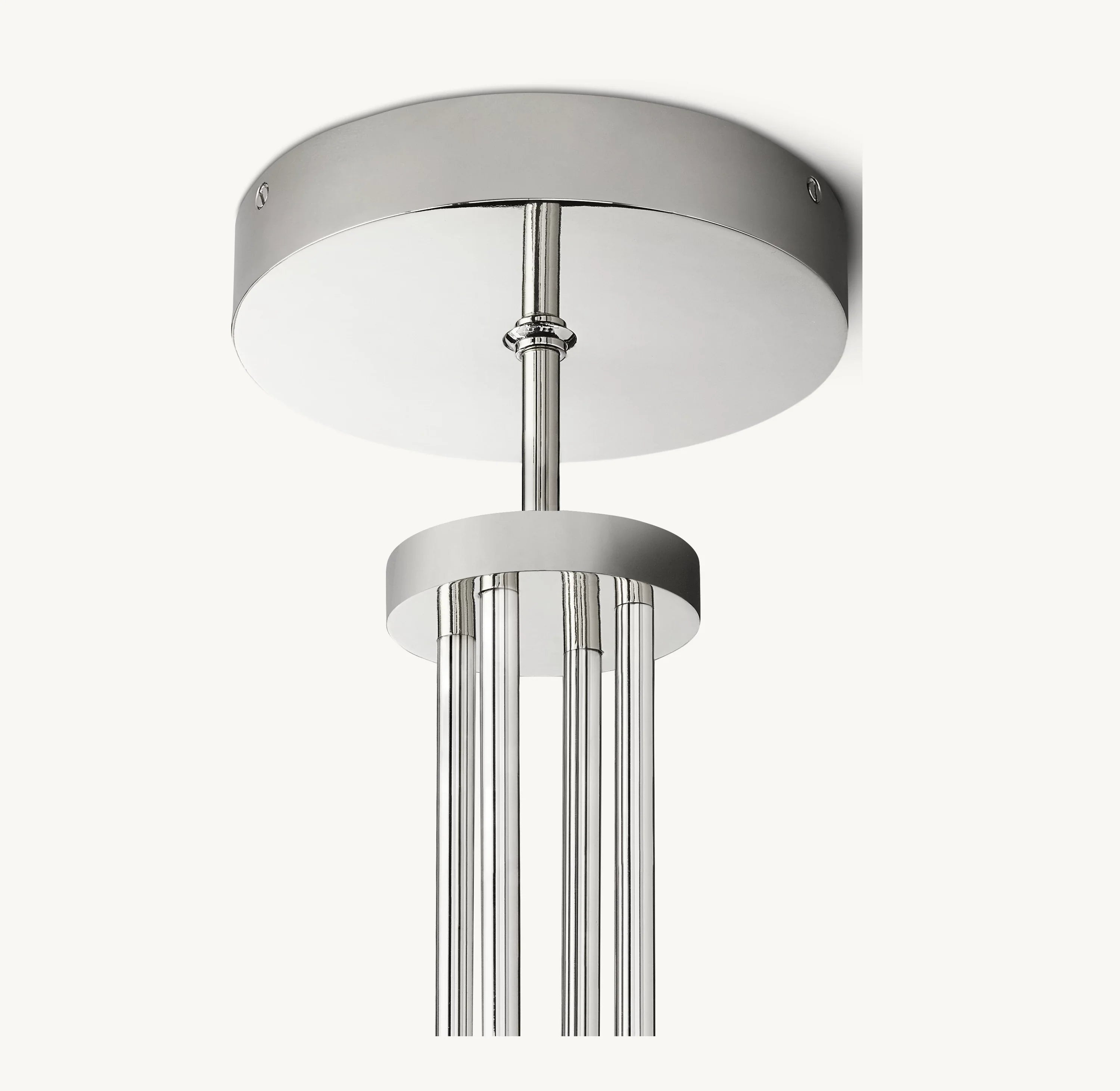 48 Inch Fluted-Glass Candlestick Round Chandelier - Cannele