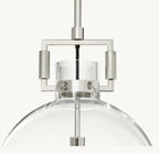 18 Inch Clear Glass Globe Pendant Light - Machinist