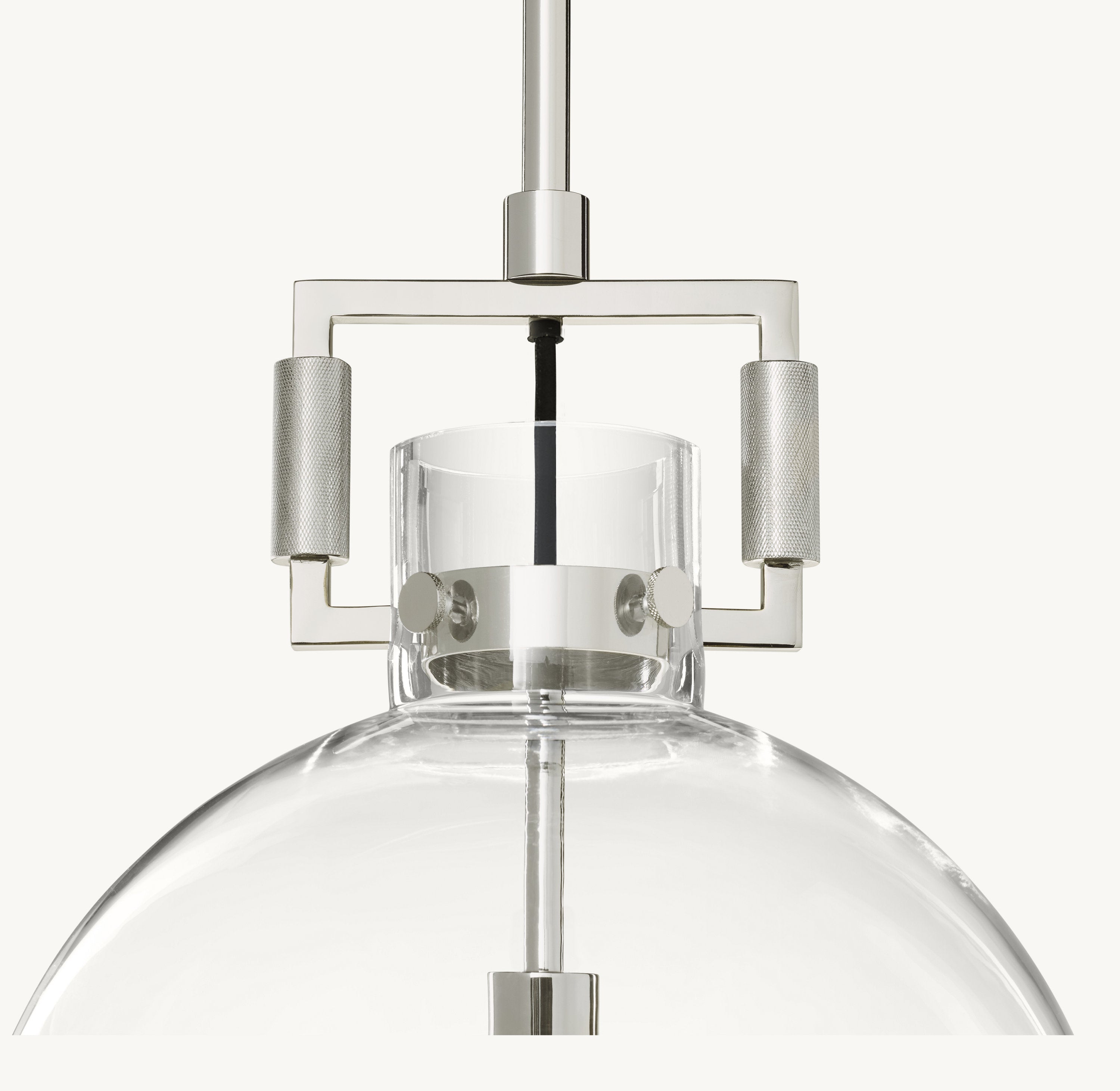 18 Inch Clear Glass Globe Pendant Light - Machinist