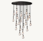47 Inch Raindrop Glass Round Chandelier – Ava
