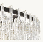 48 Inch Cascading Chain Crystal Round Chandelier - Marignan