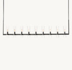 69 Inch Cylindrical Glass Candle Linear Chandelier - Ravelle
