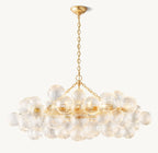 51 Inch Glass Bubble Linear Chandelier - Talia