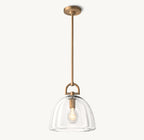 7 Inch Dome Crystal Pendant Light - Botanist