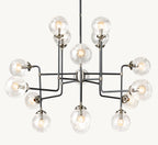 56 Inch Clear Glass Sputnik Globe Chandelier - Bistro