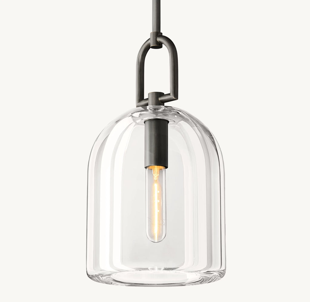 10 Inch Cloche Crystal Pendant Light - Botanist