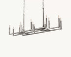 72 Inch Forged Candlestick Linear Chandelier - Thaddeus