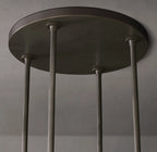 36 Inch Cylindrical Milk Glass Round Chandelier - Ravelle
