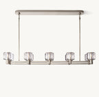 54 Inch Crystal Double Linear Candle Chandelier - Demaret