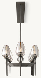 65 Inch Torchiere Crystal Linear Chandelier - Tulip