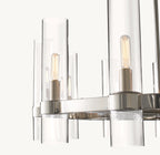 36 Inch Cylindrical Glass Candle Round Chandelier - Ravelle