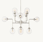 42 Inch Clear Glass Sputnik Globe Chandelier - Bistro