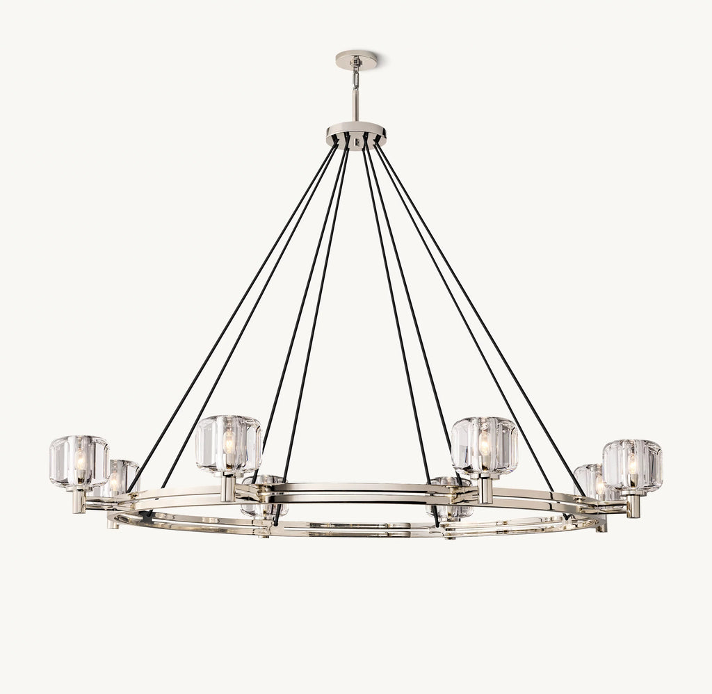 60 Inch Crystal Round Candle Chandelier - Demaret