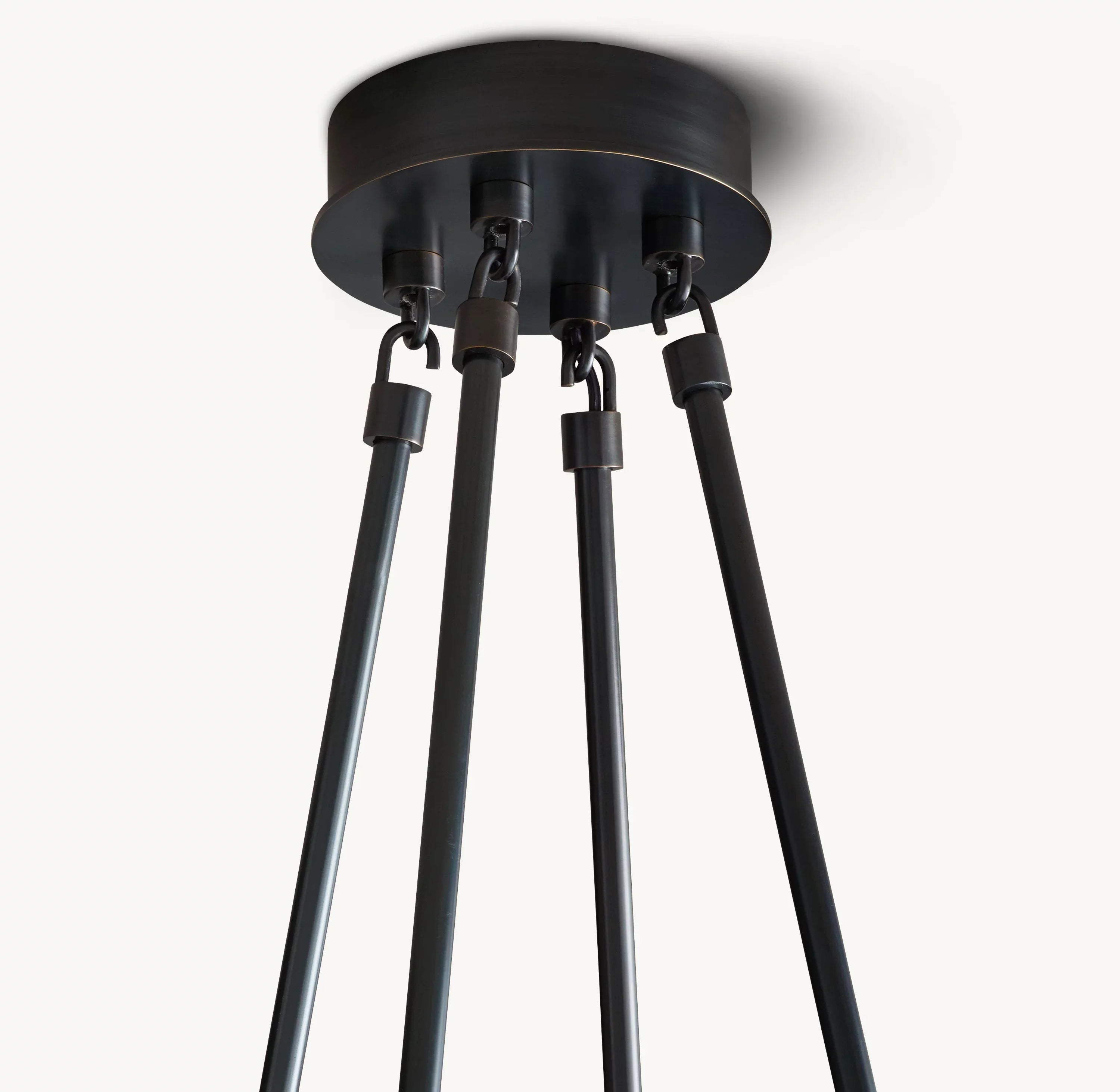 58 Inch Torch Round Chandelier - Verre